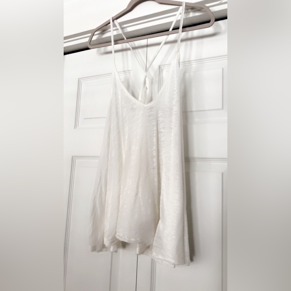We The Free White Flowy Racer-Back Tank